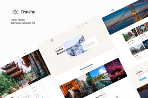 Traviny | Travel Agency Elementor Template Kit