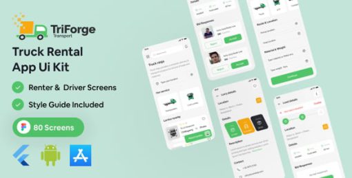 TriForge - Truck Renal Flutter App Ui Kit