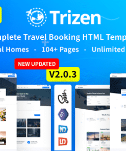 Trizen - Travel Hotel Booking HTML5 Template with Dashboard