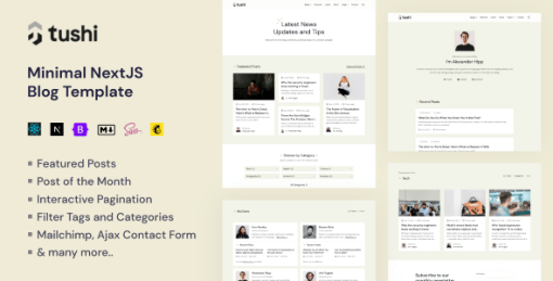 Tushi - React Nextjs Blog Template