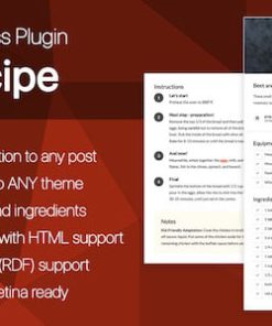 Ultimate Post Recipe - Responsive WordPress Posts Cooking Recipes plugin