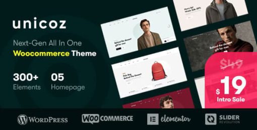 Unicoz - Elementor WooCommerce Theme