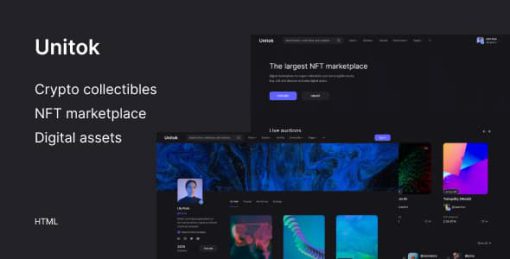 Unitok – NFT Marketplace HTML Template