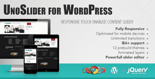 UnoSlider for WP - Responsive Touch Enabled Slider