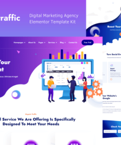 Uptraffic - Digital Marketing Agency Elementor Template Kit