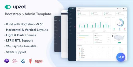 Upzet - Admin & Dashboard Template
