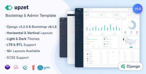 Upzet - Django Admin & Dashboard Template