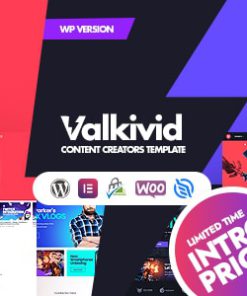 Valkivid - Content Creators WordPress Theme