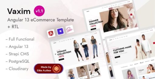Vaxim - Angular 13 Functional eCommerce Template
