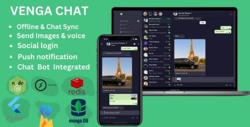 Venga Chat: Flutter x Node.js Chat Mobile Application with Web