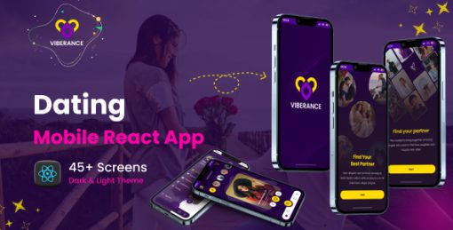 Viberance – Dating Mobile App React Native Template