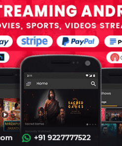 Video Streaming Android App (TV Shows, Movies, Sports, Videos Streaming, Live TV)