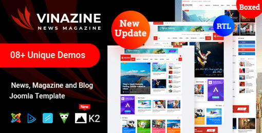 Vinazine - Joomla News Magazine Template