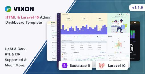 Vixon - HTML & Laravel 10 Admin Template