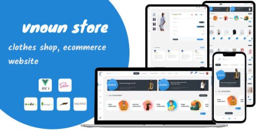 VNOUN - Vue3  NodeJS Fully Responsive Online Store MEVN