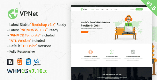 VPNet - Multipurpose VPN and Cloud Service Template with WHMCS