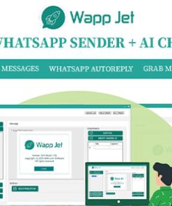 Wapp Jet Whatsapp Bulk Sender + Button & AI ChatBot