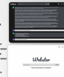 Webster - ChatGPT Clone Text to Code Q&A Blog Generator Grammar Summarise Translate SEO Page Builder