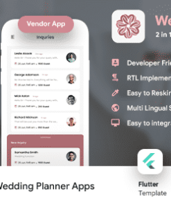 Wedding Planning App Android + iOS Template | Flutter | Wedplan