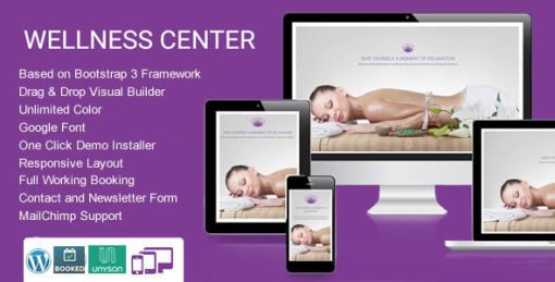 WellnessCenter Beauty Spa salon WordPress Theme