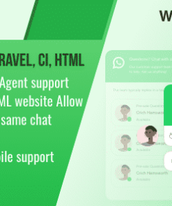 WhatsApp Chat - Universal Platform WordPress PHP & HTML Standalone Software