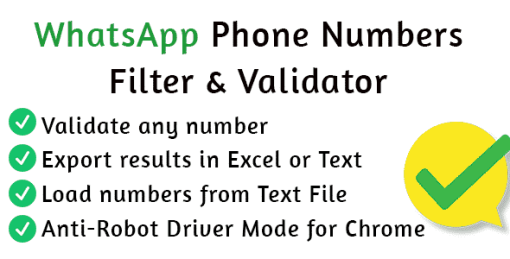WhatsApp Phone Numbers Filter & Validator
