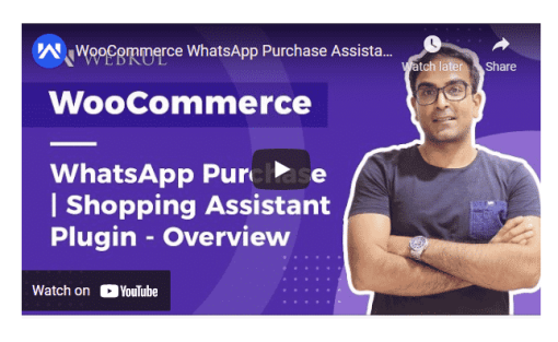 Woocommerce WhatsApp Purchase Assistant