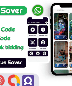 Whatsapp Status Videos,Photos Saver  App Admob Facebook bidding, Onesignal Push Notification