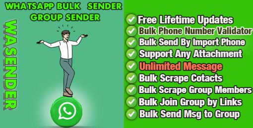 WhatsappSender - Whatsapp Bulk  Sender |Group Sender