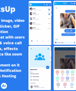 WhatsUp - WhatsApp Clone Chat Groups Video & Audio Call Zoom Watch Party Chatting Social Network App