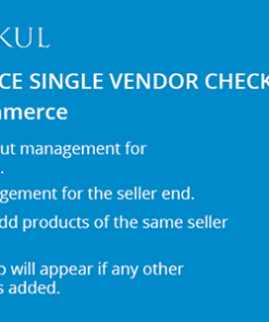 WooCommerce Marketplace Single Seller Checkout