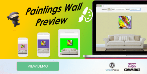 WooCommerce Paintings Wall Preview - Popup -