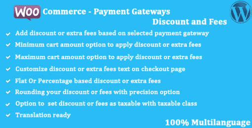 WooCommerce - Payment Gateways Discount and Fees