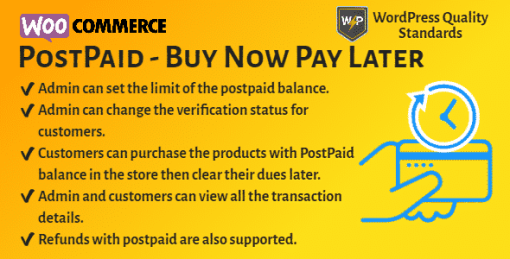 WooCommerce PostPaid - Buy Now Pay Later