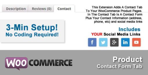 WooCommerce Product Contact Form Tab
