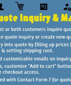 Woocommerce Quote Inquiry & Management