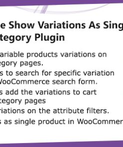 WooCommerce Show Single Variations On Shop & Category Plugin