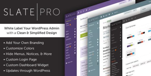 WordPress Admin Theme & White Label - Slate Pro