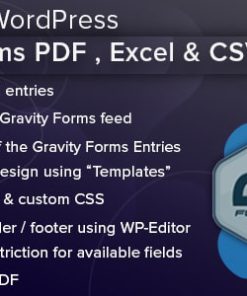 WordPress Gravity Forms PDF, Excel, CSV & Google Sheet