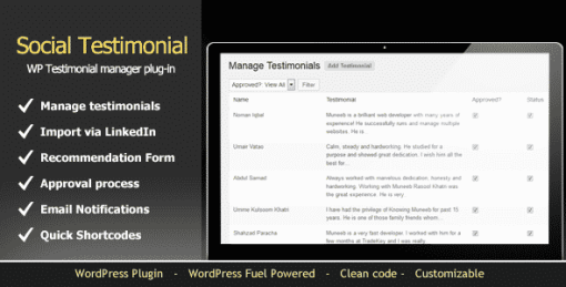 WordPress Testimonials Manager
