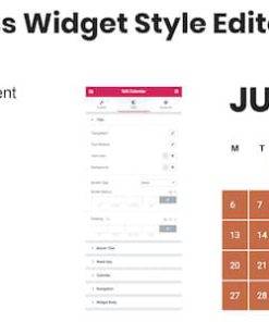 WordPress Widget Style Editor Elementor Addon