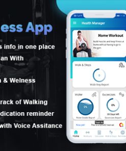 Workout Manager & Health Calculator for Fitness ( Water medicine reminder & pedometer )