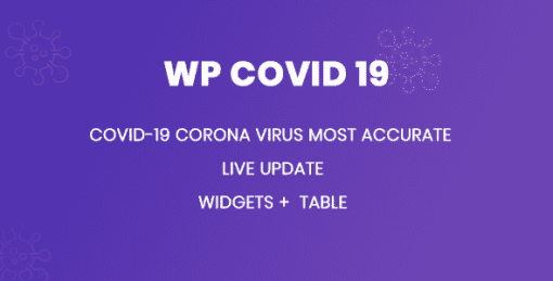 WP Covid 19 -  Coronavirus Live Statistics for WordPress