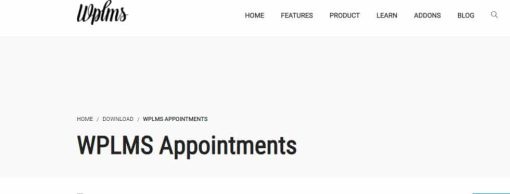 WPLMS Appointments - single addon