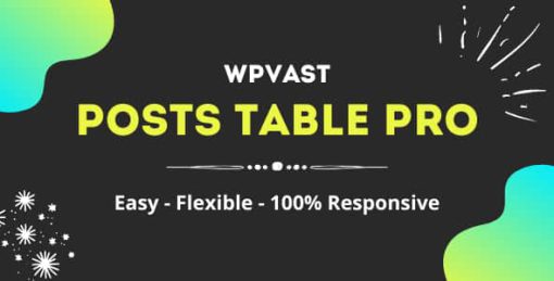 Wpvast Posts Table Pro