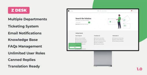 Z Desk - Support Tickets System with Knowledge Base and FAQs
