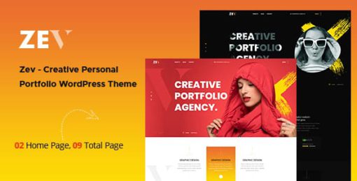 Zev – Creative Personal Portfolio WordPress Theme