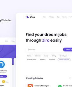 Ziro - Freelancer Directory Website Design Template XD