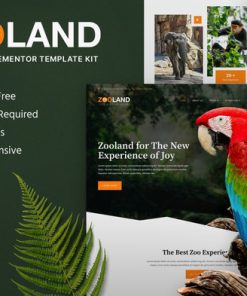 Zooland – Safari & Zoo Elementor Template Kit